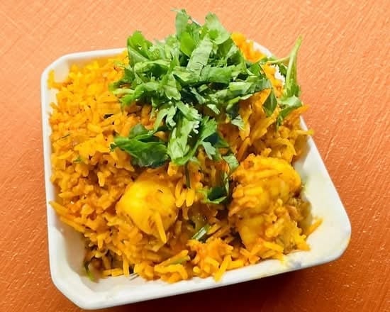 Shrimp Biryani.