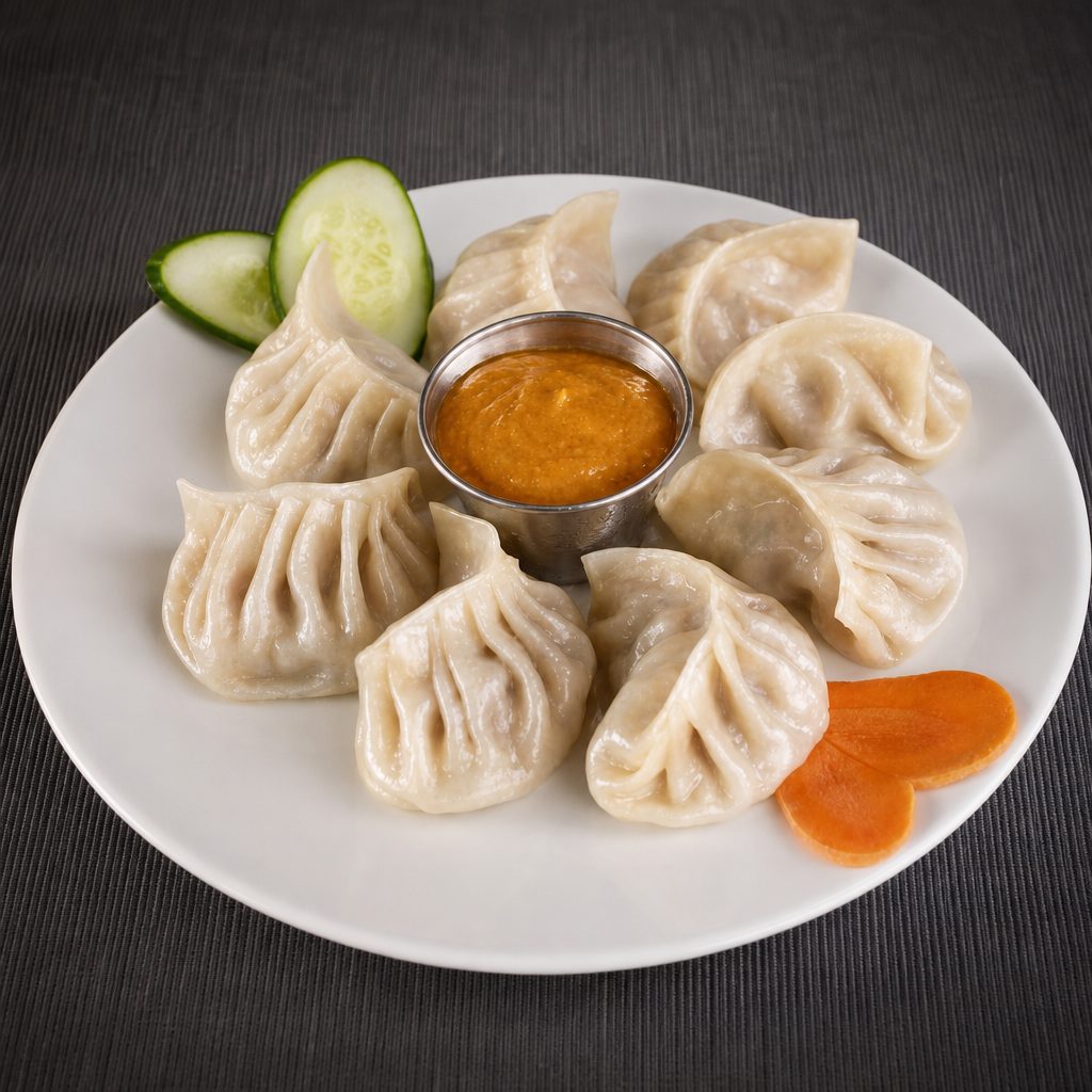 Steamed Momo.