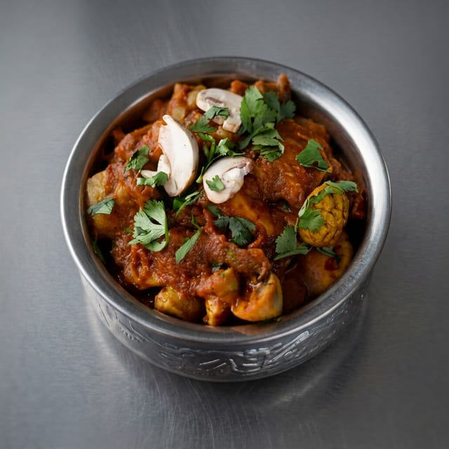 Mushroom Masala (Vegan).